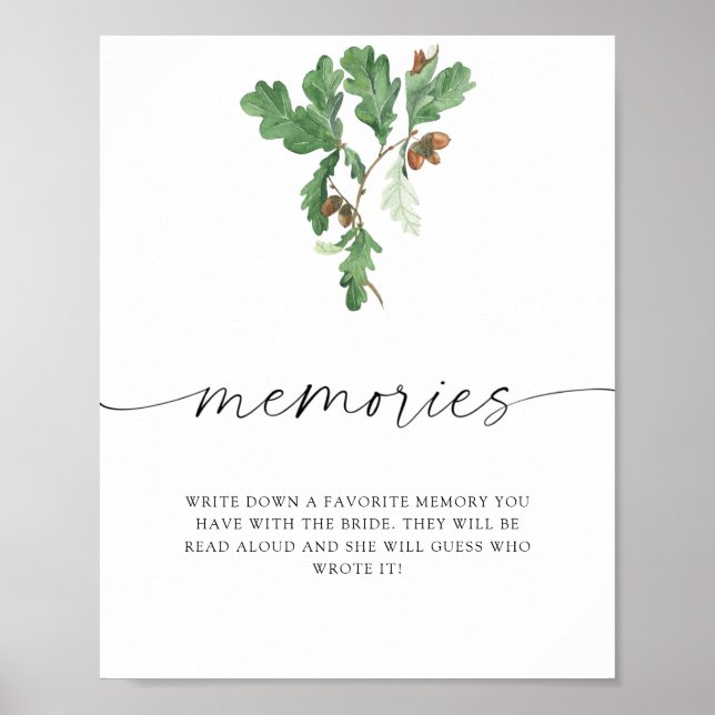 Acorn branch - memories with the bride  poster (Front)