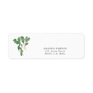 Acorn Branch Return Address Label