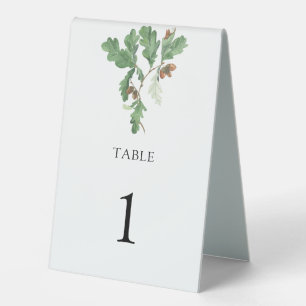 Acorn branch - wedding table number