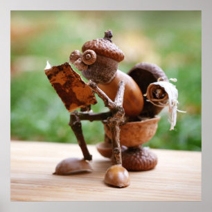 Acorn elf on the toilet poster