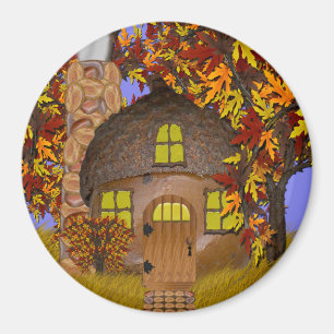 Acorn Faery Cottage Magnet
