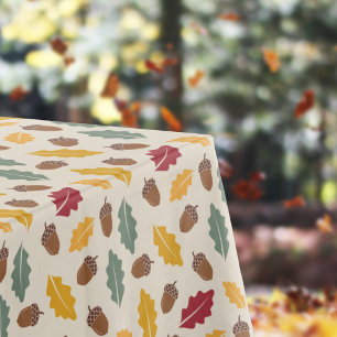 Acorn & Fall Leaves  Tablecloth