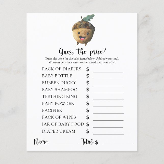 Acorn - Guess the price! Game (Front)