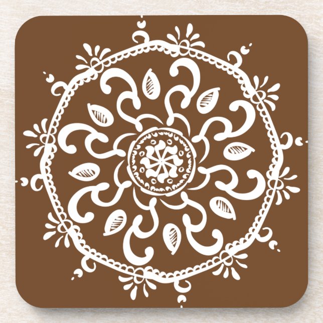 Acorn Mandala Coaster (Front)
