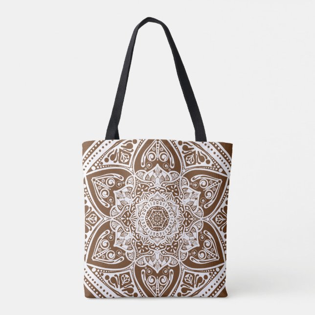 Acorn Mandala Tote Bag (Back)