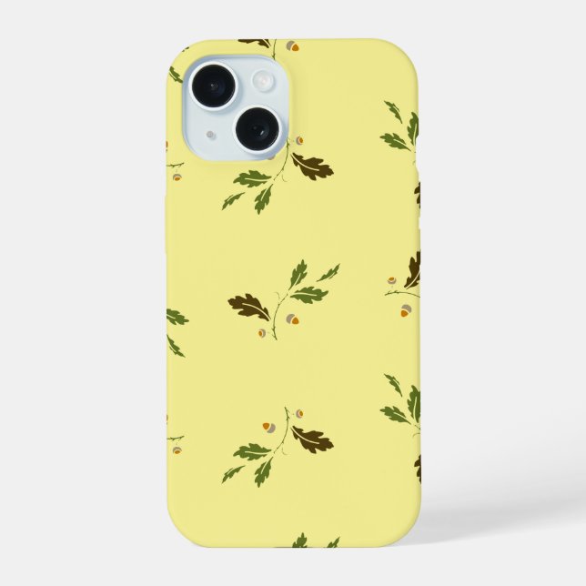 Acorn & Oak Leaves Pattern Phone Case (Back)