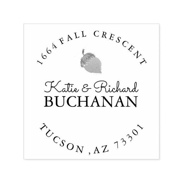 Acorn Rubber Address Stamp (Design)