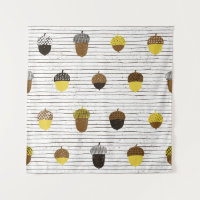 Acorn seamless pattern. Autumn surface decoration.