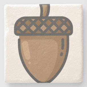 acorn stone coaster