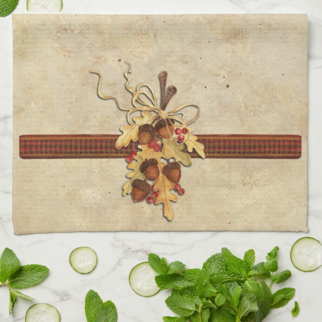 Acorn Tea Towel (Folded)