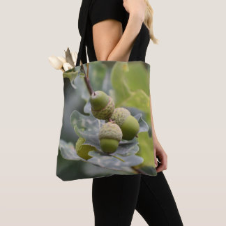 Acorn Tree Bamboo Wood Tote Bag