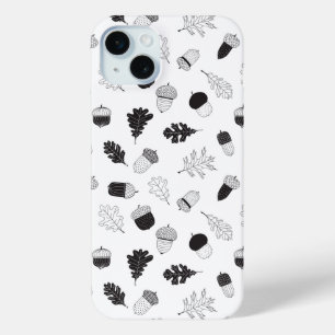 Acorns and leaves iPhone 15 mini case