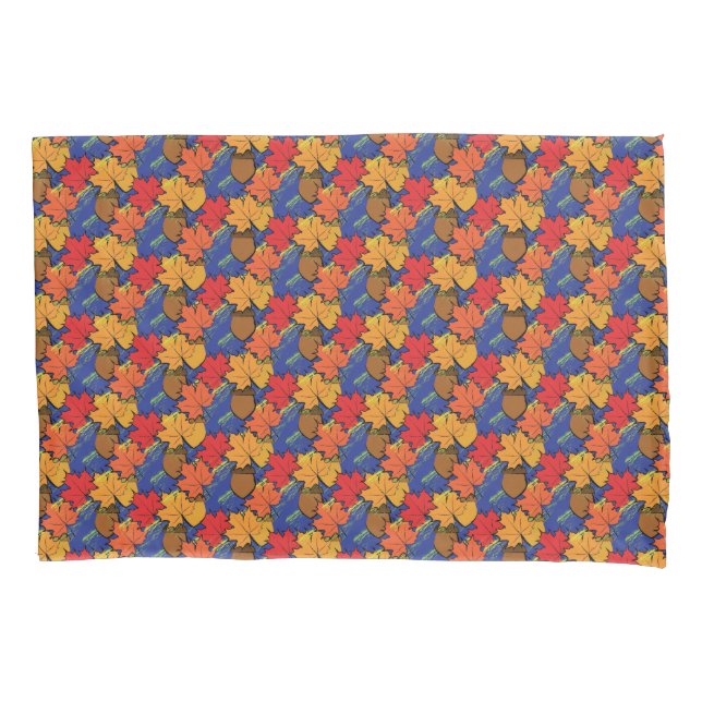 Acorns and leaves I Pillowcase (Front)