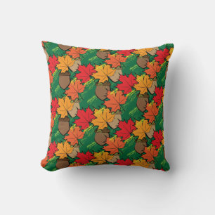 Acorns and leaves III Cushion
