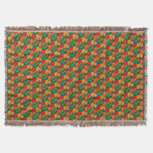Acorns and leaves III Throw Blanket