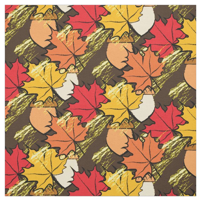 Acorns and leaves IV Fabric (Swatch)