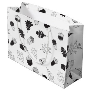 Acorns and leaves large gift bag