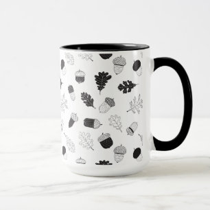 Acorns and leaves mug