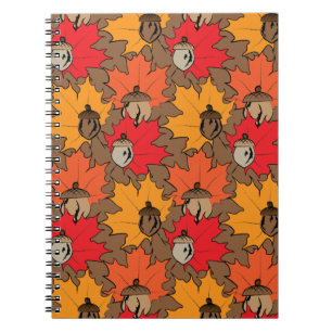 Acorns and leaves V Notebook