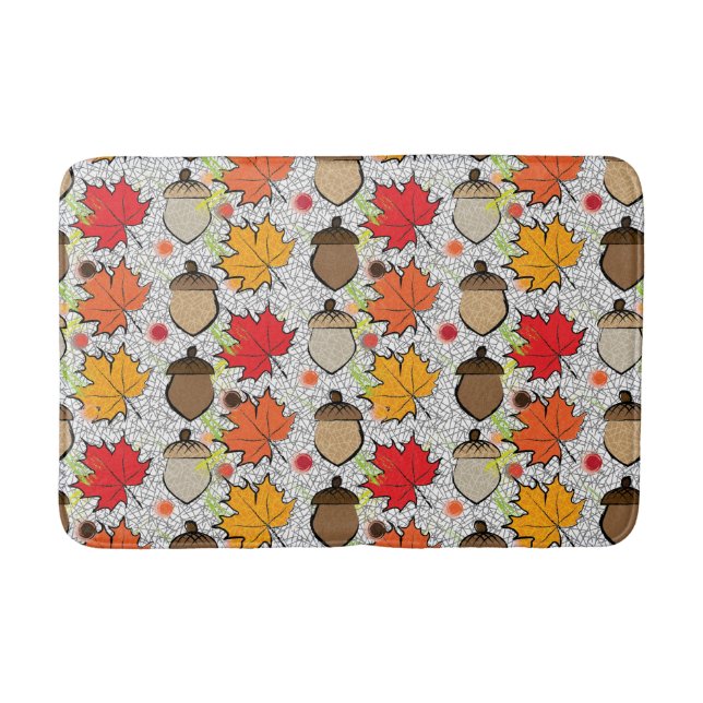 Acorns and leaves VII Bath Mat (Front)