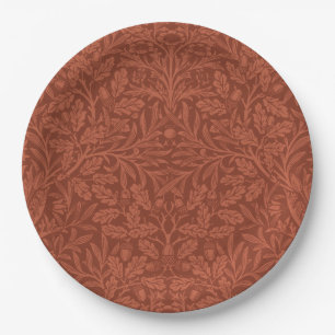 Acorns and Oak Leaves (by William Morris) Paper Plate
