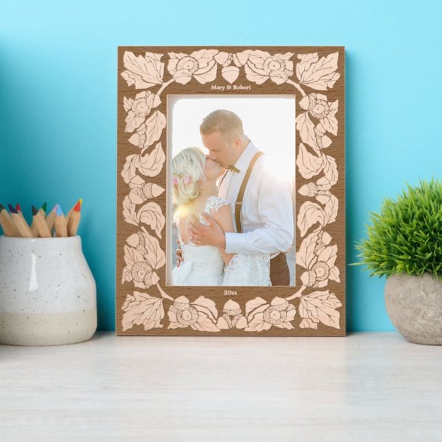 Acorns Oak Leaves Arts & Crafts Style Etched Frames (Creator Uploaded)