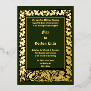 Acorns Rabbit & Squirrel Foliage Border Wedding