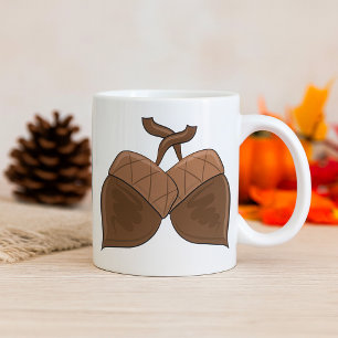 Acorns Rustic Autumn Forest Nature Coffee Mug