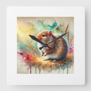 Acouchi serenity 030924AREF129 - Watercolor Square Wall Clock
