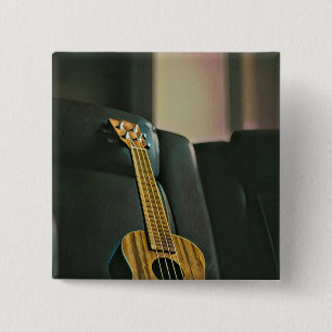 acoustic bass electric guitar gift 15 cm square badge