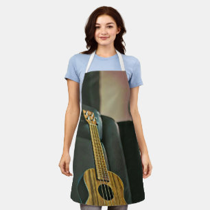acoustic bass electric guitar gift apron