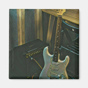 acoustic bass electric guitar gift magnet