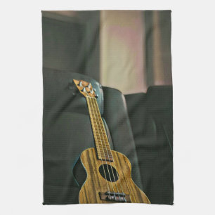 acoustic bass electric guitar gift tea towel