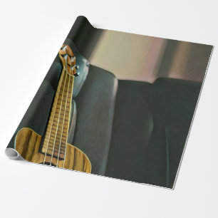 acoustic bass electric guitar gift wrapping paper