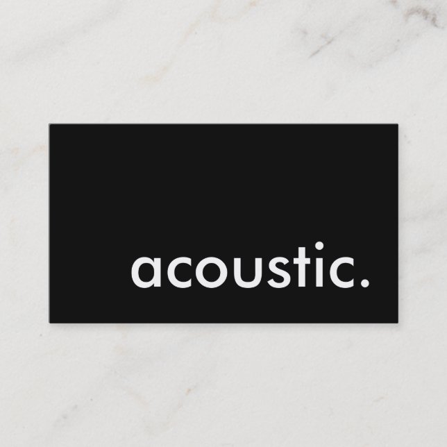 acoustic. business card (Front)