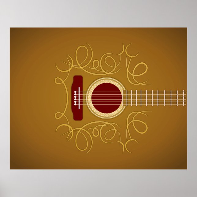 Acoustic Classic Guitar Poster (Front)