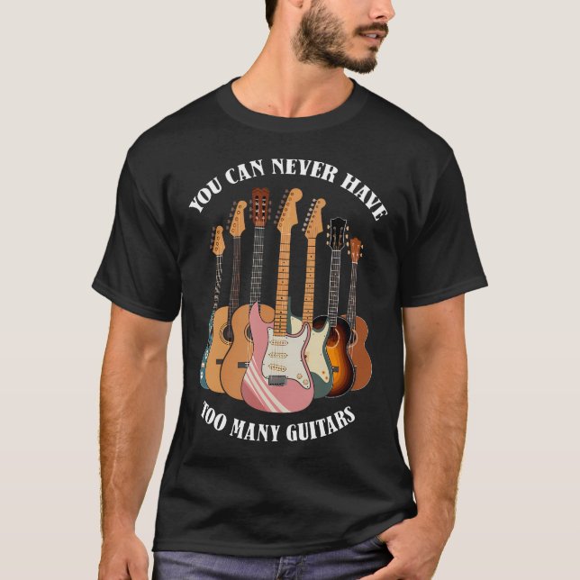 Acoustic  Electric Guitar Music Lovers Apparel Uni T-Shirt (Front)