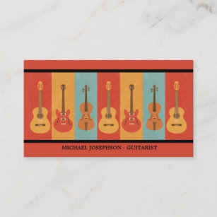 Acoustic, Electric Guitars and Violas  Business Card