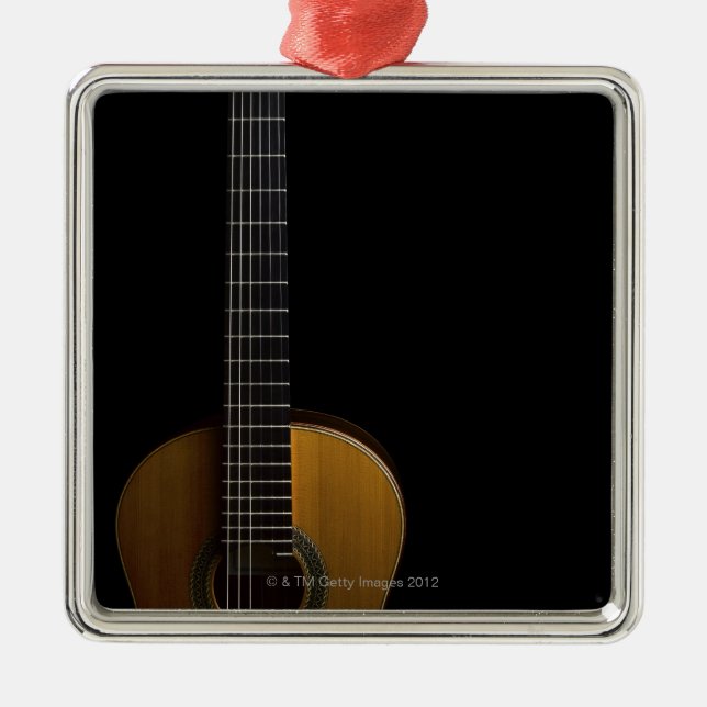Acoustic Guitar 2 Metal Tree Decoration (Front)