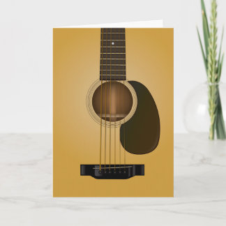 Acoustic Guitar Blank greeting card