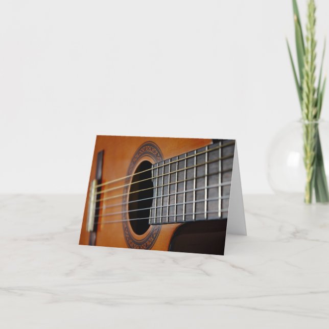 Acoustic Guitar Blank Notecards for Music Lovers (Front)