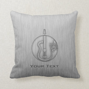 Acoustic Guitar; Brushed metal-look Cushion