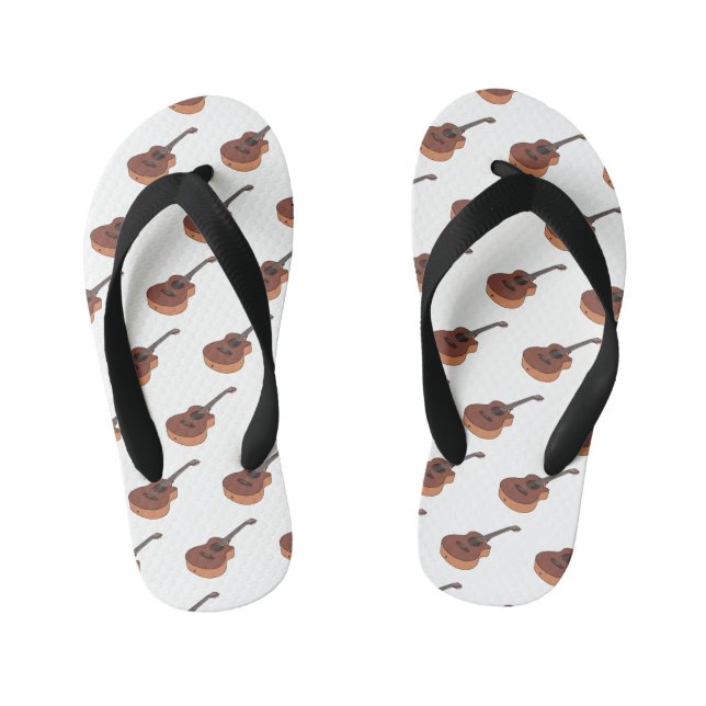 Acoustic guitar cartoon illustration  kid's thongs (Footbed)