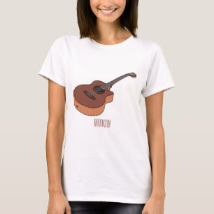 Acoustic guitar cartoon illustration T-Shirt