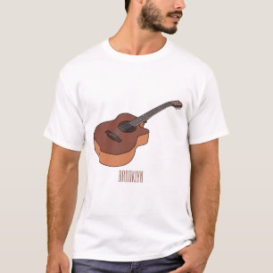 Acoustic guitar cartoon illustration T-Shirt