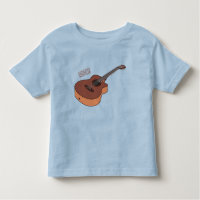 Acoustic guitar cartoon illustration 