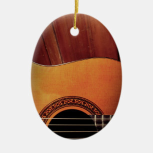 Acoustic Guitar Ceramic Tree Decoration