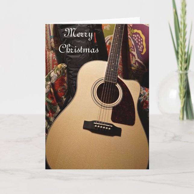 Acoustic Guitar Christmas Card (Front)