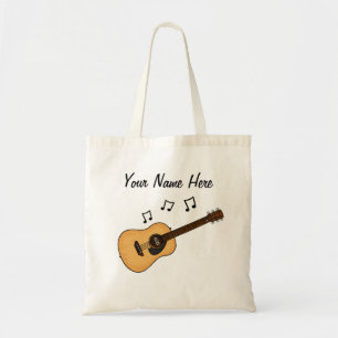 Acoustic Guitar Custom Tote Bag Guitarist Musician