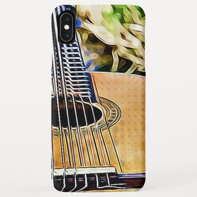 Acoustic Guitar Digital Art Case-Mate iPhone Case (Back)